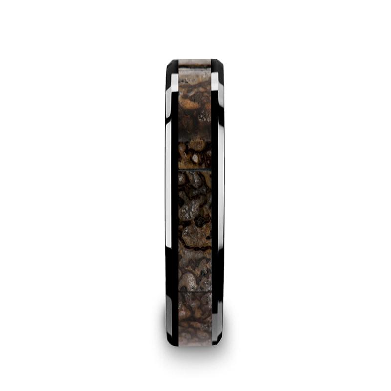 SILURIAN Black Ceramic men's wedding band, image 4
