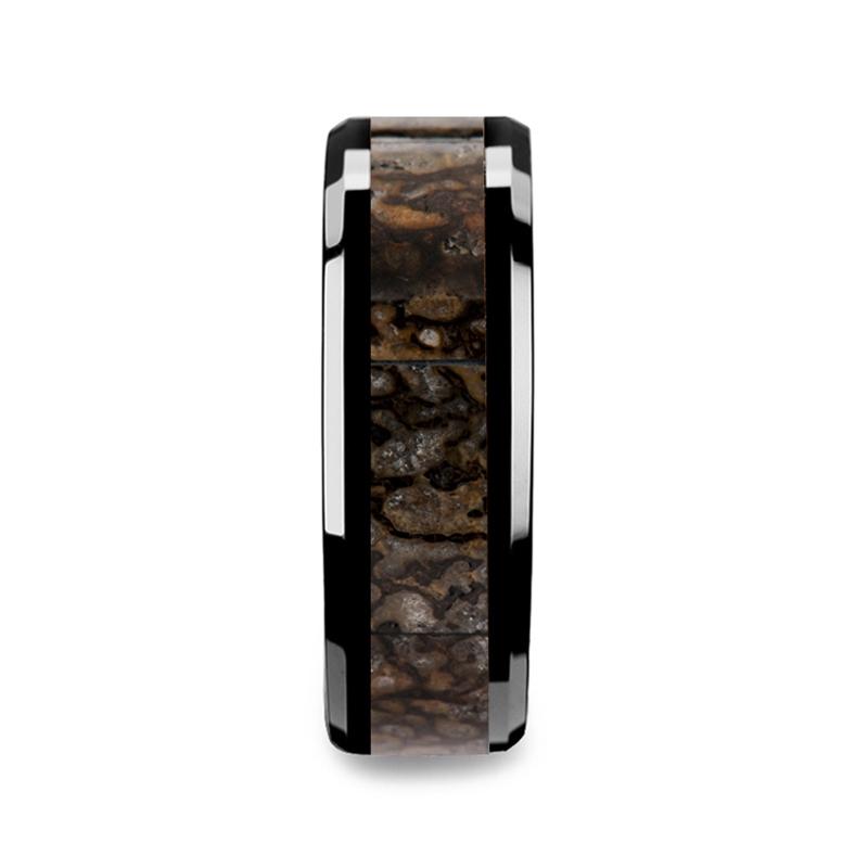 SILURIAN Black Ceramic men's wedding band, image 3