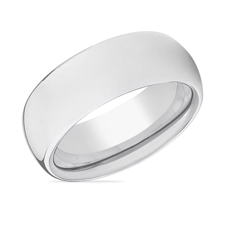 CLOUD | Silver Ring, Silver Tungsten Ring, Shiny, Domed - Rings - Aydins Jewelry - 2