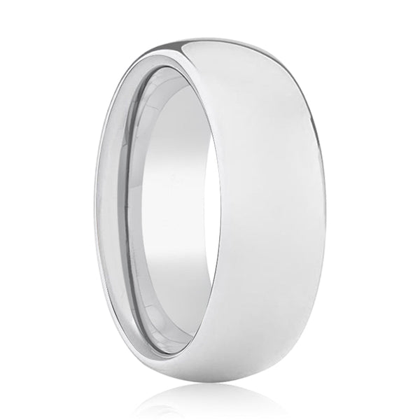 CLOUD | Silver Ring, Silver Tungsten Ring, Shiny, Domed - Rings - Aydins Jewelry - 1
