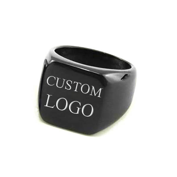 Custom Made Logo Rings BRANDMARK | Custom Logo Stainless Steel Ring | Aydins Jewelry
