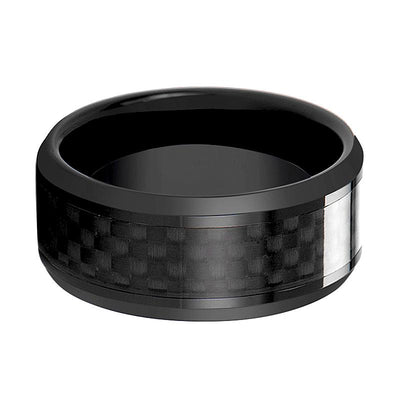 DAYTONA Black Ceramic men's wedding band, image 2