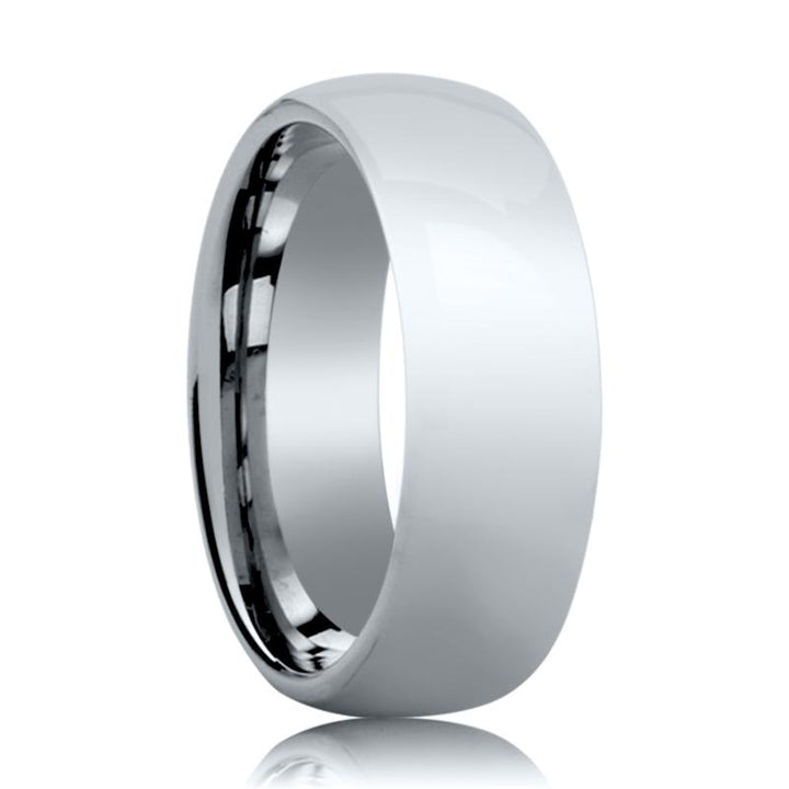 DEFENDER | Silver Tungsten Ring, High Polished, Domed
