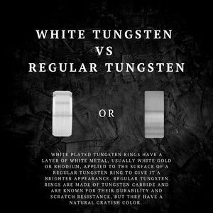 DIEGO | Green & Red Wood, White Tungsten Ring, Brushed, Flat - Rings - Aydins Jewelry - 5