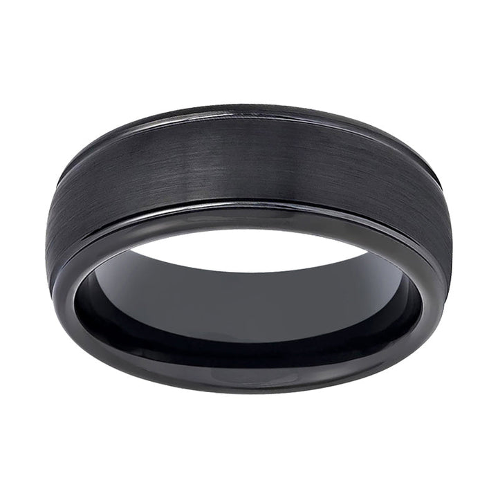 DION | Tungsten Ring Black Domed - Rings - Aydins Jewelry - 3
