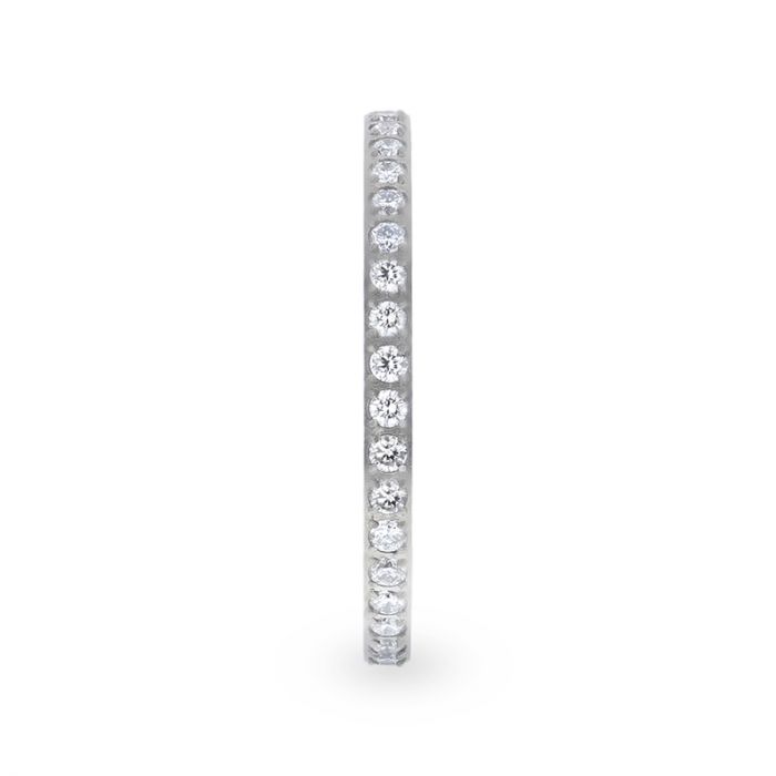 EMILIA | Titanium Ring Small Lab-Created White Diamonds Setting - Rings - Aydins Jewelry - 2