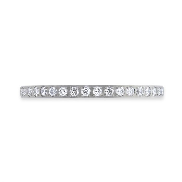 EMILIA | Titanium Ring Small Lab-Created White Diamonds Setting - Rings - Aydins Jewelry - 3