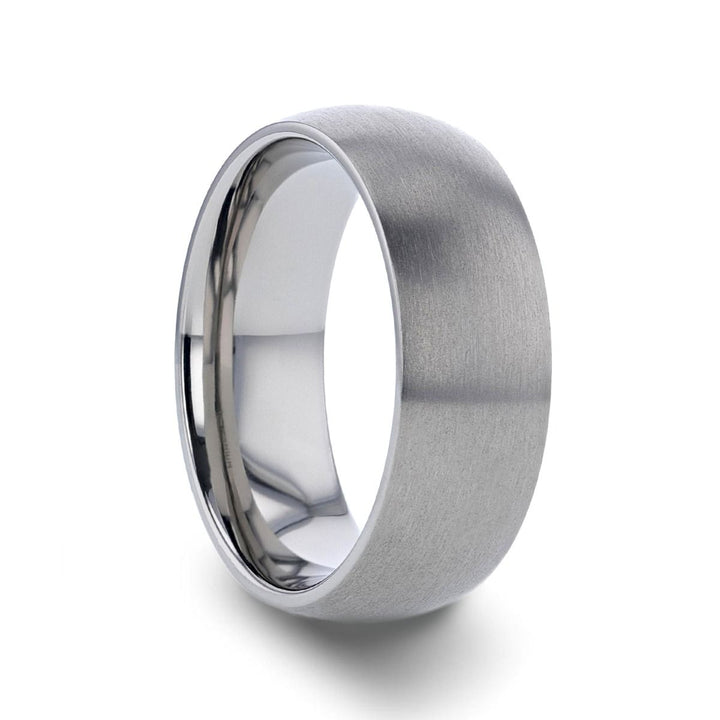 ERIS | Titanium Ring Brushed Finish Domed - Rings - Aydins Jewelry - 1