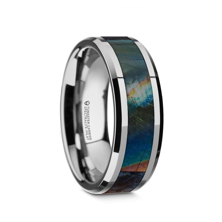 ESSENCE | Tungsten Ring Spectrolite Inlay - Rings - Aydins Jewelry - 2