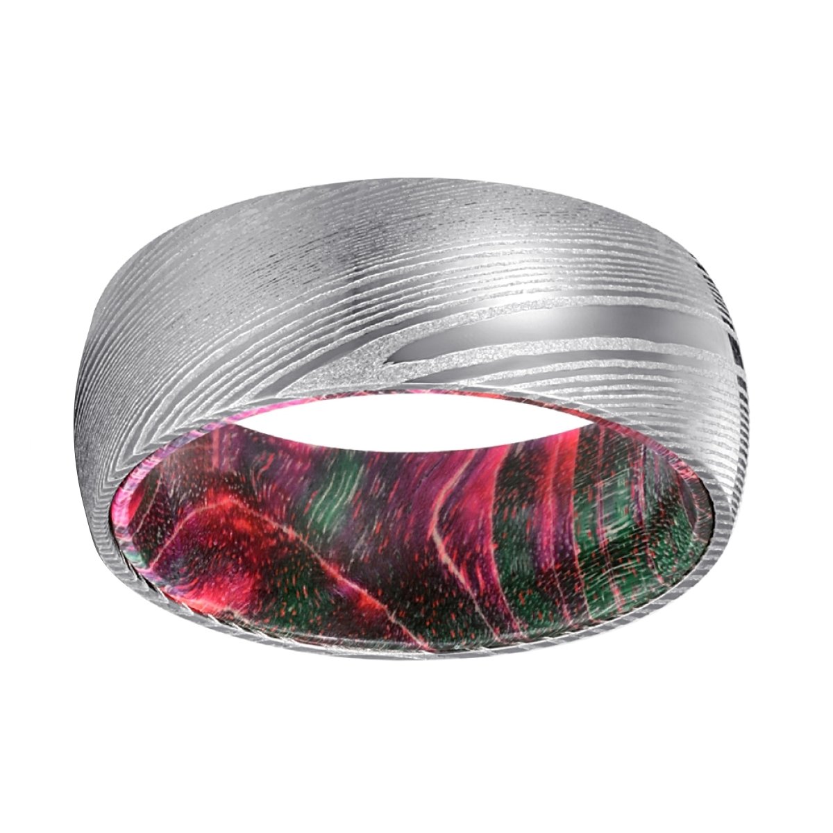EVANS — lifestyle on hand — men's damascus steel wedding ring | Aydins Jewelry