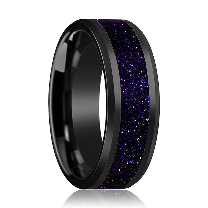EZRA | Ceramic Ring Purple-Gold Stone Inlay – Aydins Jewelry