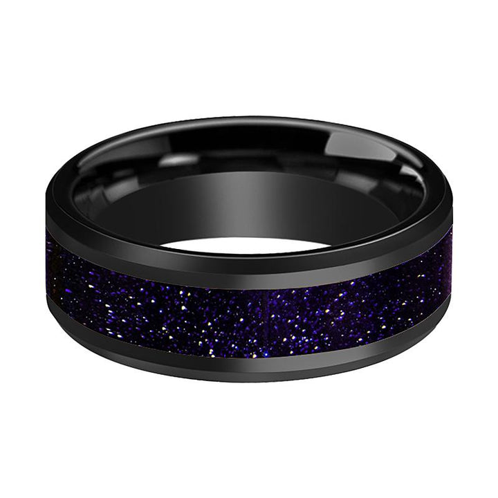 EZRA | Ceramic Ring Purple-Gold Stone Inlay - Rings - Aydins Jewelry - 2
