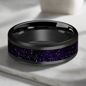 MELO Black Ceramic men's wedding band, image 3