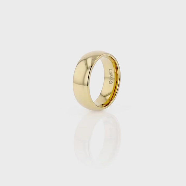 ORO | Tungsten Ring Domed Gold