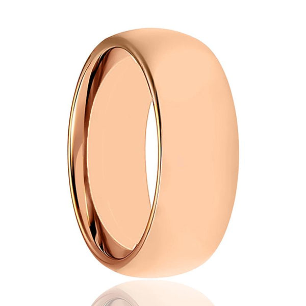 FANATIC | Rose Gold Tungsten Ring, High Polished, Domed - Rings - Aydins Jewelry - 1