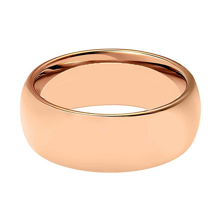 FANATIC | Rose Gold Tungsten Ring, Shiny, Domed - Rings - Aydins Jewelry