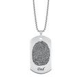 Fingerprint Dog Tag with Name High Polished - Pendant > Fingerprint Necklace > Fingerprint Jewelry > Memorial Jewelry > Stainless Steel Fingerprint Necklace > Fingerprint Charm > Signature Jewelry > Photo Pendant > Real Photo Jewelry > - Aydins Jewelry - 1
