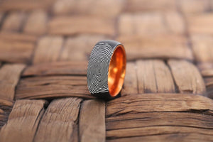 Fingerprint Ring | Mens Wedding Band, Couple Wedding Ring, Memorial Ring - Fingerprint Rings - Aydins Jewelry - 2