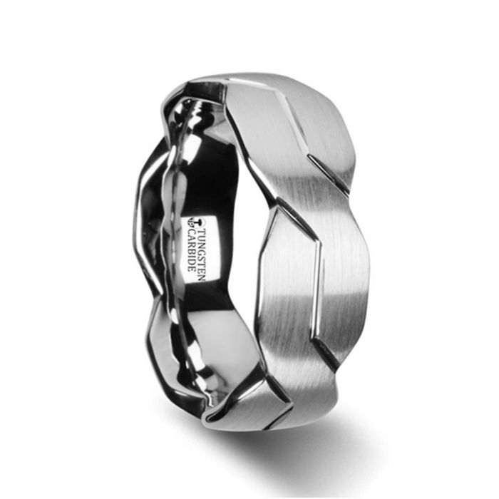 FOREVER | Tungsten Ring Carved Infinity Symbol Design - Rings - Aydins Jewelry - 4