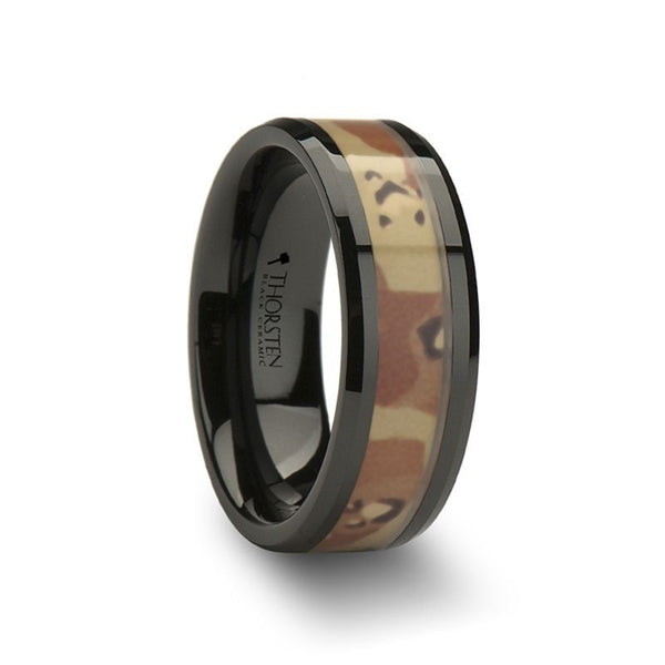 FOX | Ceramic Ring Real Military Style Desert Camo - Rings - Aydins Jewelry - 1