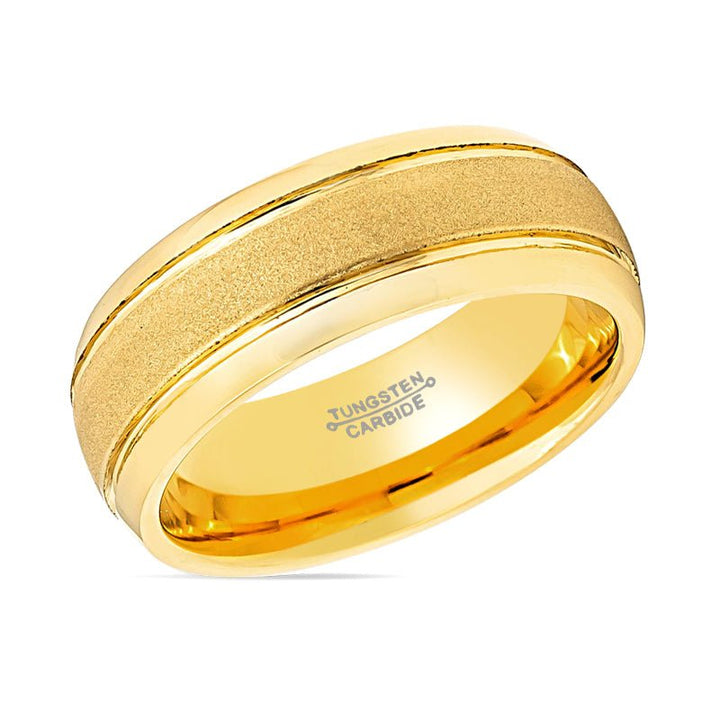 FRANCO | Tungsten Ring Yellow Gold - Rings - Aydins Jewelry - 2
