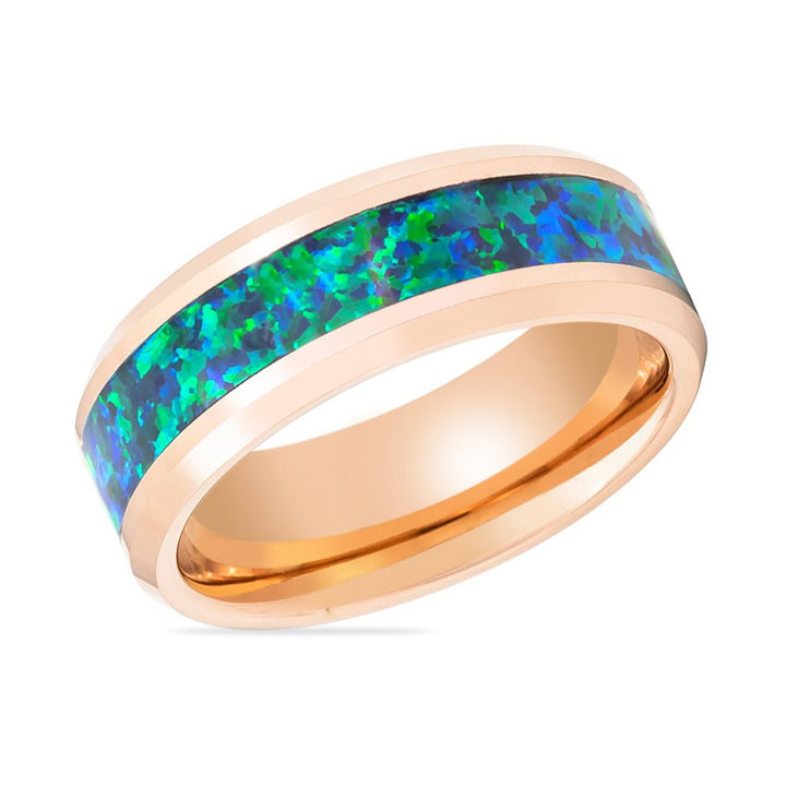 FUROR | Tungsten Ring Green Opal Inlay - Rings - Aydins Jewelry - 2