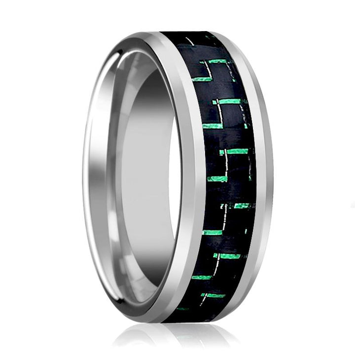 GALACTUS | Tungsten Ring Green Carbon Fiber - Rings - Aydins Jewelry