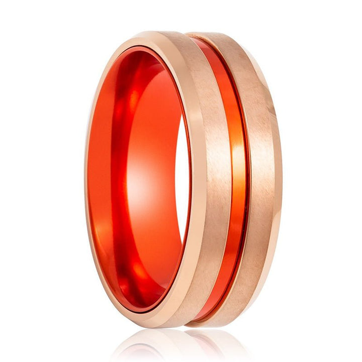 GOSTU | Tungsten Ring Red Groove - Rings - Aydins Jewelry - 1