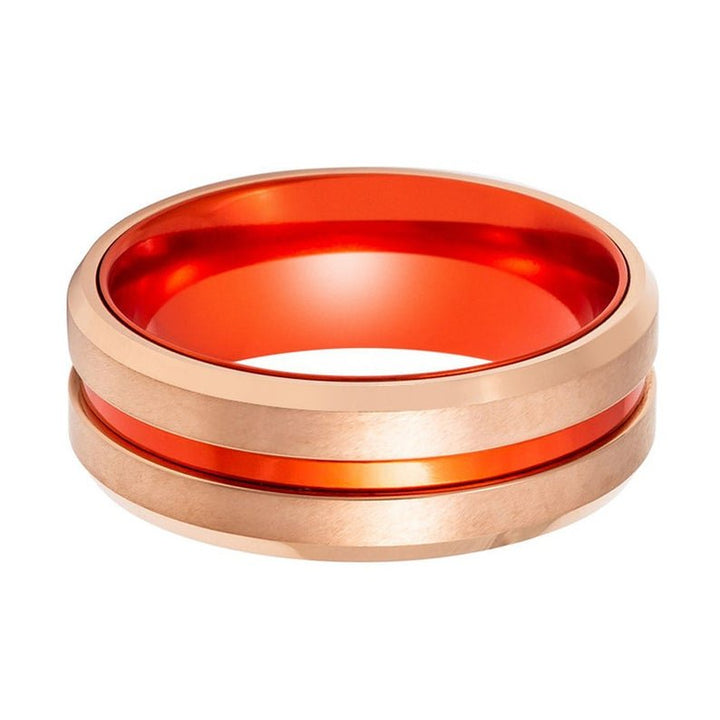 GOSTU | Tungsten Ring Red Groove - Rings - Aydins Jewelry - 2
