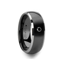 GOTHAM Black Ceramic men's wedding band, image 1