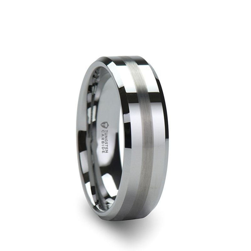 GRENOBLE | Tungsten Ring Brushed Stripe - Rings - Aydins Jewelry - 2