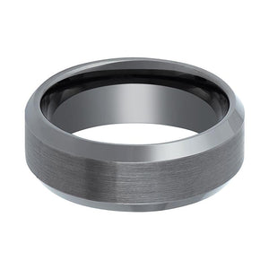 AXINGTON — detail view — men's tungsten carbide wedding ring | Aydins Jewelry