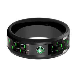 HADAR Black Ceramic men's wedding band, image 4