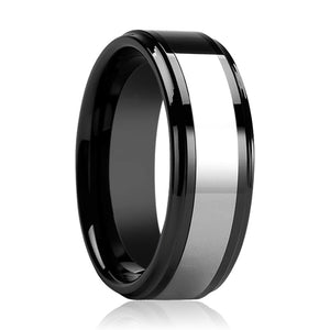 HELSINKI Black Ceramic men's wedding band, image 1