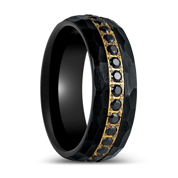 HERAKLES | Black Tungsten Ring Black CZ Ethernity
