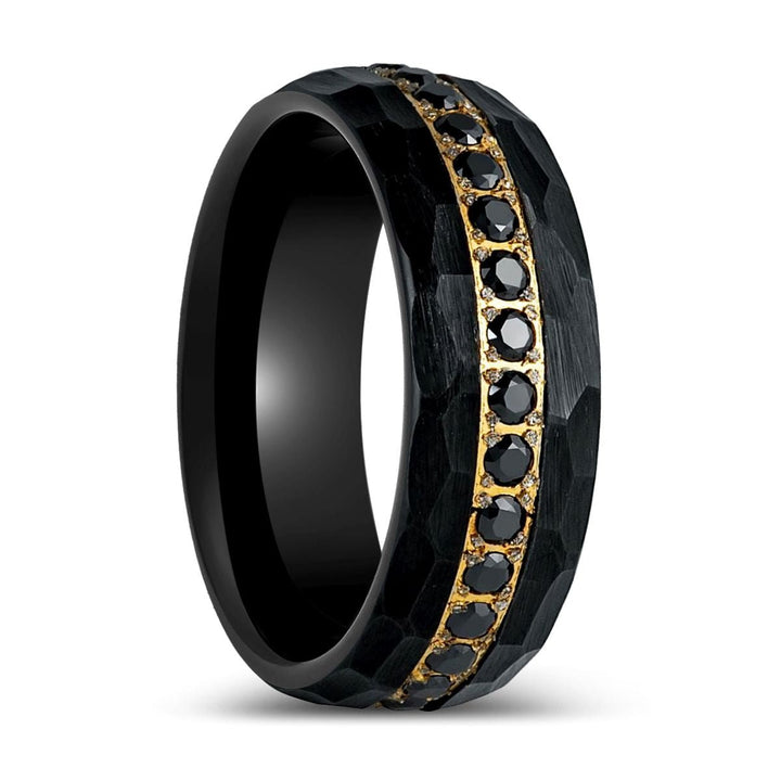 HERAKLES | Black Tungsten Ring Black CZ Ethernity - Rings - Aydins Jewelry - 1