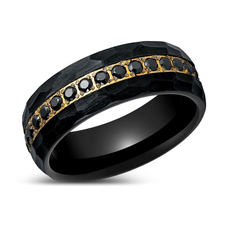 HERAKLES | Black Tungsten Ring Black CZ Ethernity - Rings - Aydins Jewelry - 2