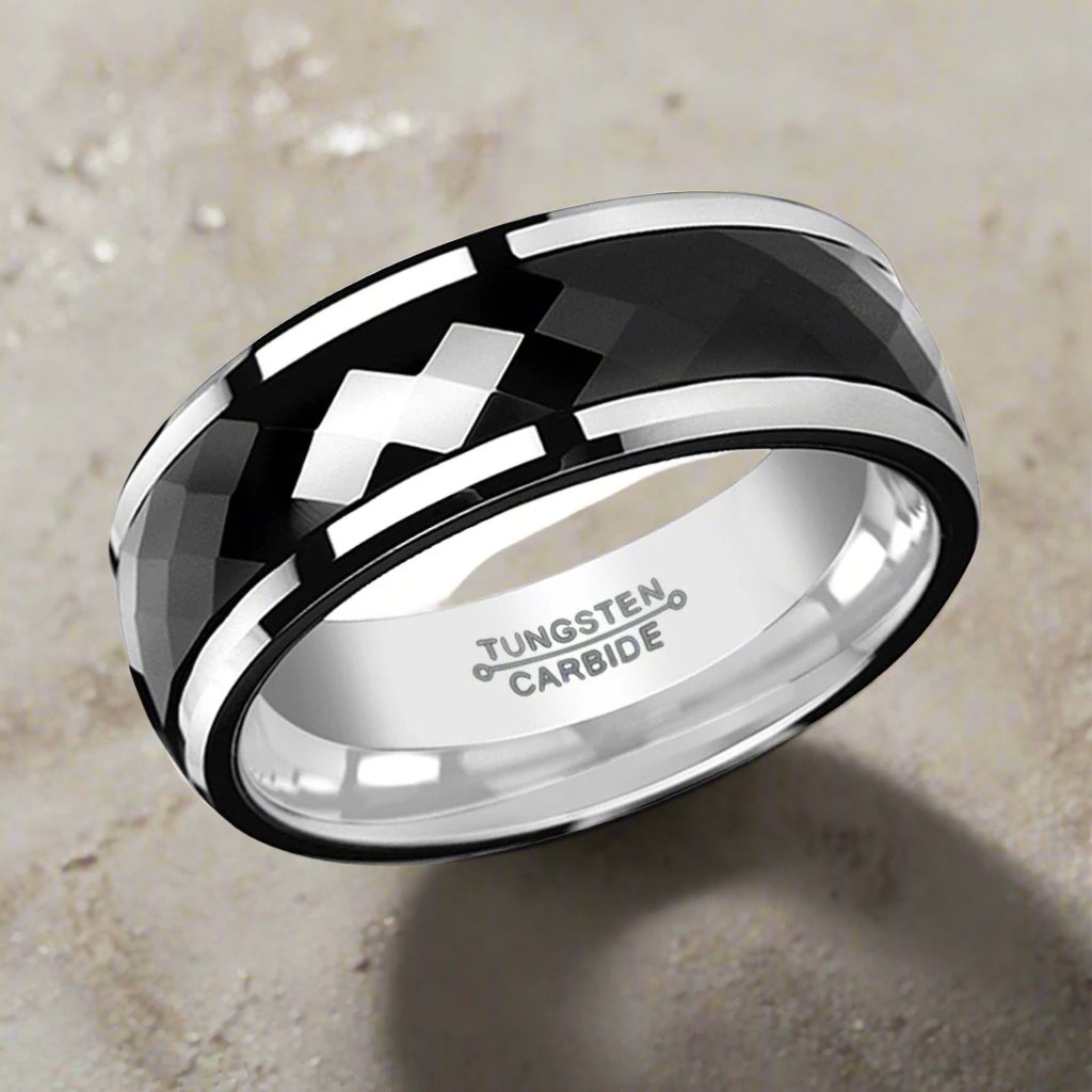 HICKOK Black Ceramic men's wedding band, image 2