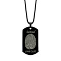 High Polished Stainless Steel Fingerprint Dog Tag Necklace - Pendant > Fingerprint Necklace > Fingerprint Jewelry > Memorial Jewelry > Stainless Steel Fingerprint Necklace > Fingerprint Charm > Signature Jewelry > Photo Pendant > Real Photo Jewelry > - Aydins Jewelry - 1