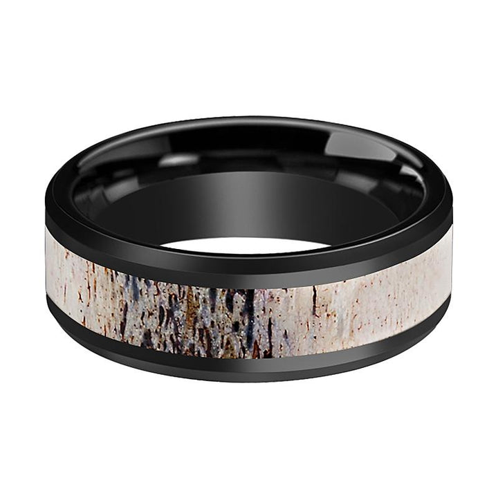 HORN | Ceramic Ring Ombre Deer Antler Inlay