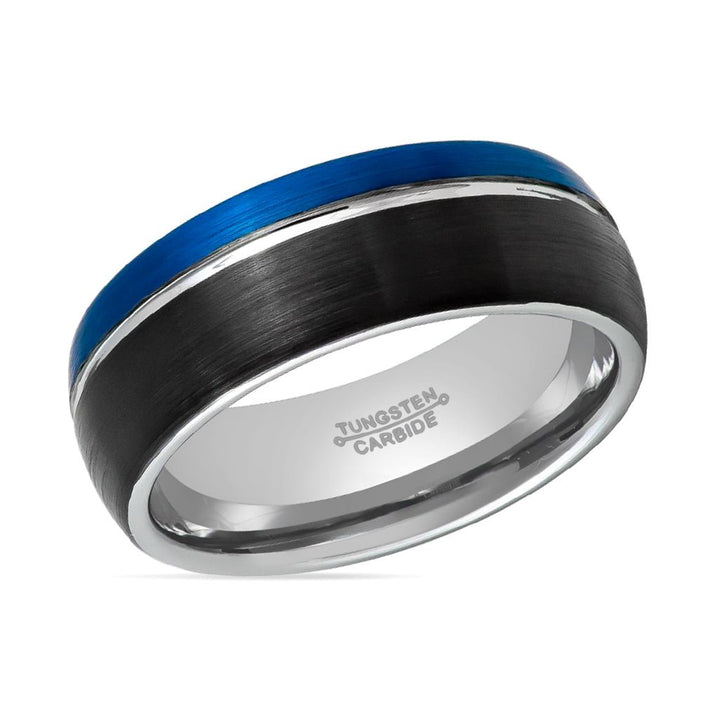 HYBRID | Tungsten Ring Three Tone Natural, Blue & Black - Rings - Aydins Jewelry - 2