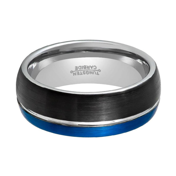 HYBRID | Tungsten Ring Three Tone Natural, Blue & Black - Rings - Aydins Jewelry - 3