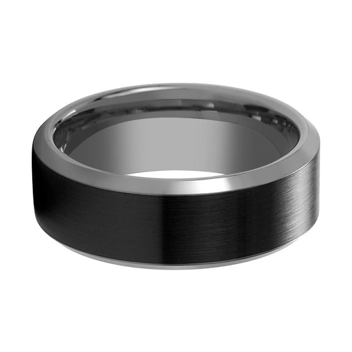IAN | Tungsten & Ceramic Ring Black - Rings - Aydins Jewelry - 2