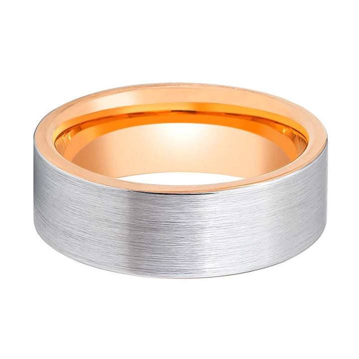 ICON | Tungsten Ring Pipe Cut Rose Gold - Rings - Aydins Jewelry - 2
