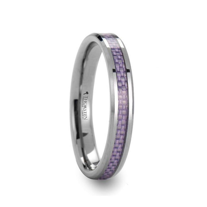 IRIS | Tungsten Ring Purple Carbon Fiber Inlay - Rings - Aydins Jewelry - 1