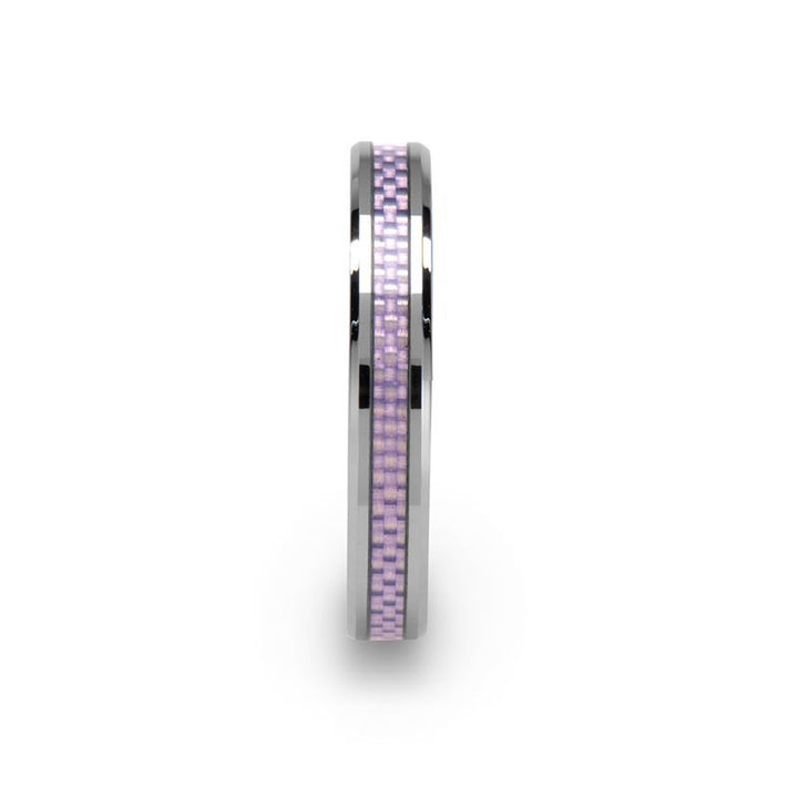 IRIS | Tungsten Ring Purple Carbon Fiber Inlay - Rings - Aydins Jewelry - 2