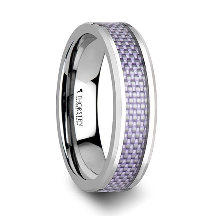 IRIS | Tungsten Ring Purple Carbon Fiber Inlay - Rings - Aydins Jewelry - 3