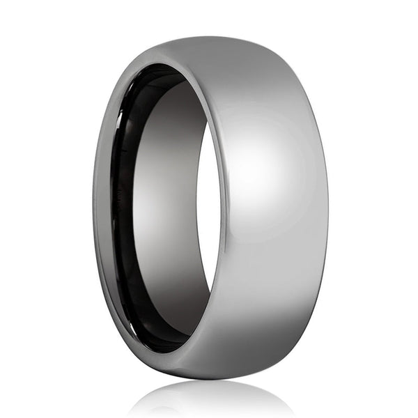 IVORY | Gunmetal Tungsten Ring, High Polished, Domed - Rings - Aydins Jewelry - 1