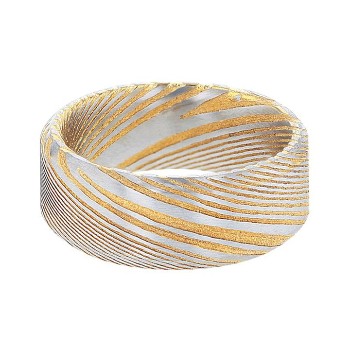 JESPER | Gold Damascus Steel A Vivid Design - Rings - Aydins Jewelry - 2