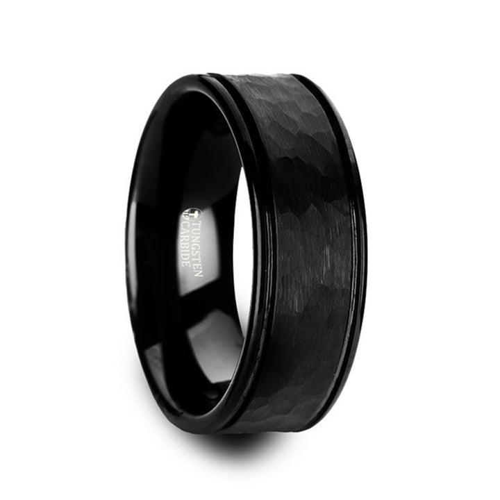 JOINER | Black Tungsten Ring Dual Offset Grooves - Rings - Aydins Jewelry - 3